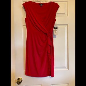Chaps Dress Red Petite Medium New with Tags